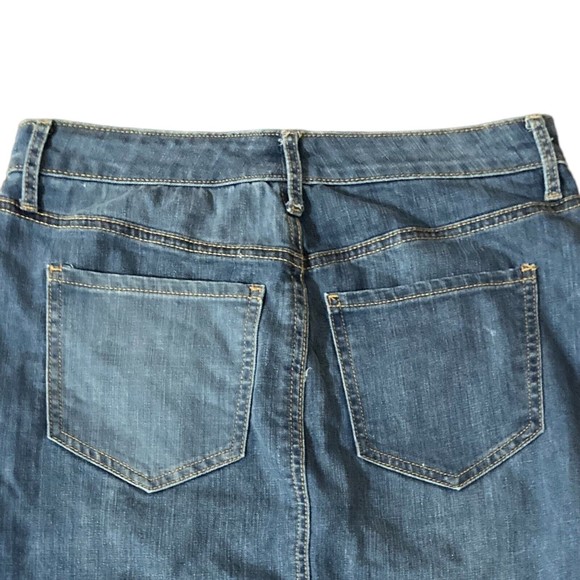 Unbranded Womens Mini Skirt Size 6 Regular Medium Wash Front Slit Pockets 30x21 - Picture 5 of 7